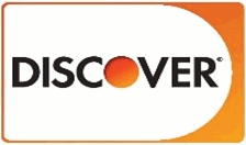 Discover Card with white and orange